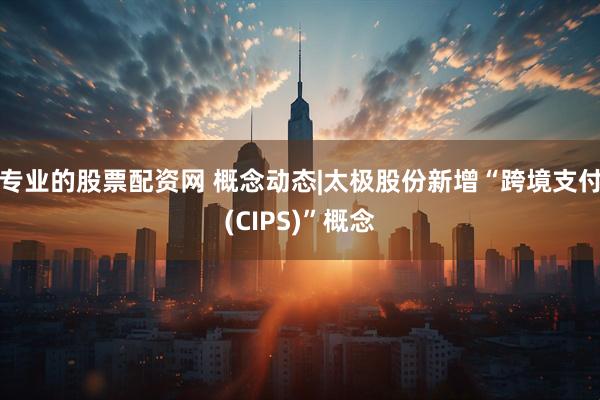 专业的股票配资网 概念动态|太极股份新增“跨境支付(CIPS)”概念