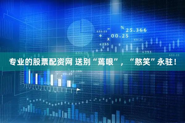 专业的股票配资网 送别“蔫哏”，“憨笑”永驻！